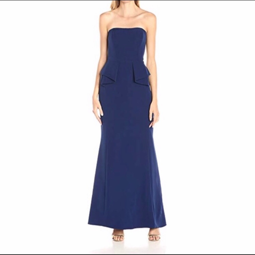 Aidan Mattox Long Blue Dress